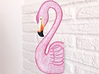 Flamingo rosa decorativo para pared de madera albasia