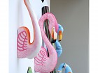 Flamingo rosa decorativo para pared de madera albasia