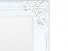 Espejo marco madera pintado blanco decapé