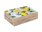 Set 3 cajas de madera decorativas con tapa limones