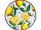 Plato de madera decorado limones 22,5 cm.