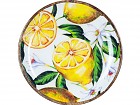 Plato madera con diseño limones 15cm