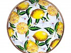 Plato hondo madera mango decorado limones