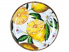 Cuenco hondo de madera mango diseño limones