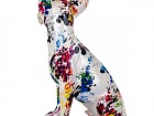 Figura Chihuahua de resina manchas colores