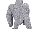 Figura de gorila caminando de resina y brillantes