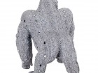 Figura de gorila caminando de resina y brillantes