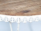 Consola vintage forja blanca y madera de abeto