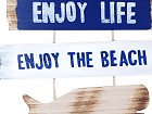 Cartel de madera decorativo Enjoy beach
