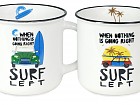 2 tazas de porcelana diseño surf