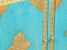 Consola azul vintage de madera Mano de Fátima