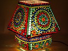 Lámpara sobremesa mosaicos de cristal 