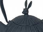 Tetera de hierro colado negra con tapón conejo 800cl