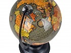 Globo del mundo mapa político base negra