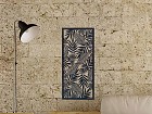 Panel decorativo de pared hojas metal negro