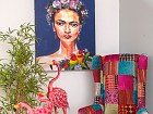 Cuadro Frida Kahlo mujer con flores en la cabeza