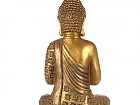 Buda figura decorativa de arcilla dorada