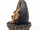 Fuente de mesa Ganesha de resina con cascada agua