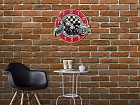 Reloj de pared metal vintage moto retro