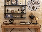 Reloj de pared mapaundi beige estilo vintage
