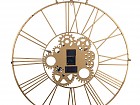Reloj de pared vintage dorado mecanismo y engranajes