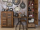 Reloj vintage de pared engranajes visibles