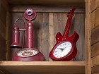 Reloj sobremesa guitarra roja