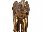 Figura decorativa de elefante hindú dorado