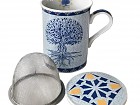 Set 4 tazas de té de porcelana árbol de la vida