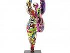 Figura bailarina diseño arte callejero de resina