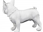 Figura Bulldog de resina efecto mármol