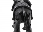 Figura decorativa elefante efecto mármol negro
