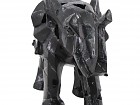 Figura decorativa elefante efecto mármol negro