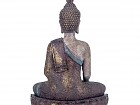 Figura decorativa de Buda meditando en resina brillo dorado