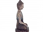 Figura decorativa de Buda meditando en resina brillo dorado