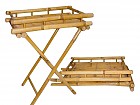 Mesa bandeja plegable de bambú