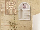 Estanteria pared forma curva