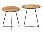 Set de dos mesas madera y metal