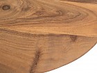 Set dos mesas madera Acacia tablero y pie redondos
