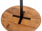 Set dos mesas madera Acacia tablero y pie redondos