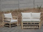 Sofá madera de Teka dos plazas