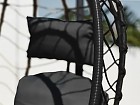 Silla colgante redonda negra