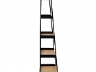 Estantería tipo escalera negra y madera