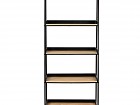 Estantería tipo escalera negra y madera