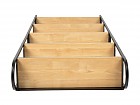 Estantería tipo escalera negra y madera