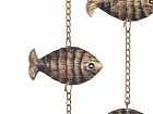 Colgante móvil peces metal dorado