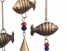 Colgante móvil peces metal dorado