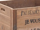 Juego 2 cajas de madera con texto en francés