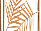 Biombo separador hojas de palma de hierro dorado 