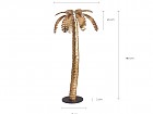 Figura decorativa palmera dorada Alt. 180 cm